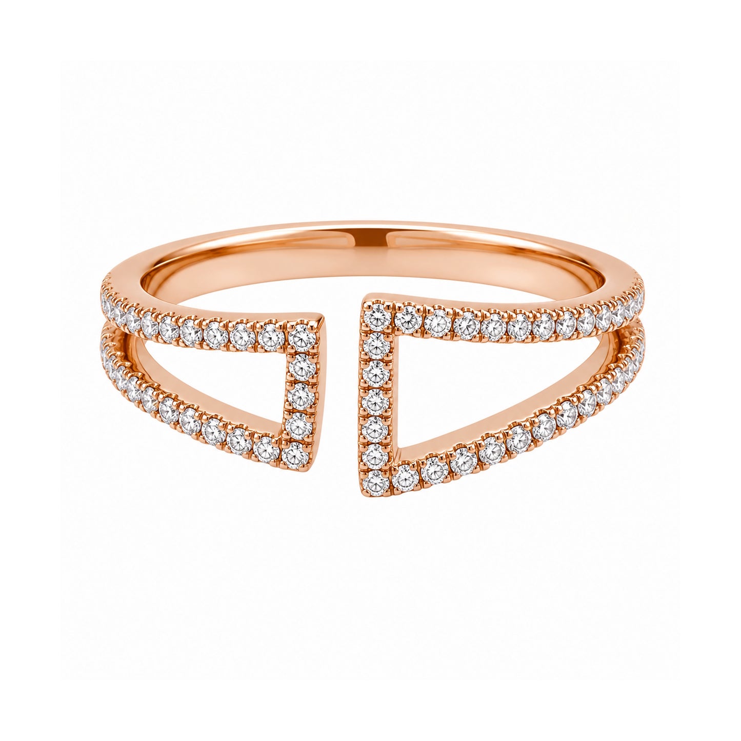 Andy Götz 18k Rose Gold Open Diamond Ring