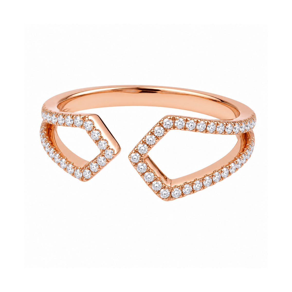 Andy Götz 18k Rose Gold Euclid Diamond Ring