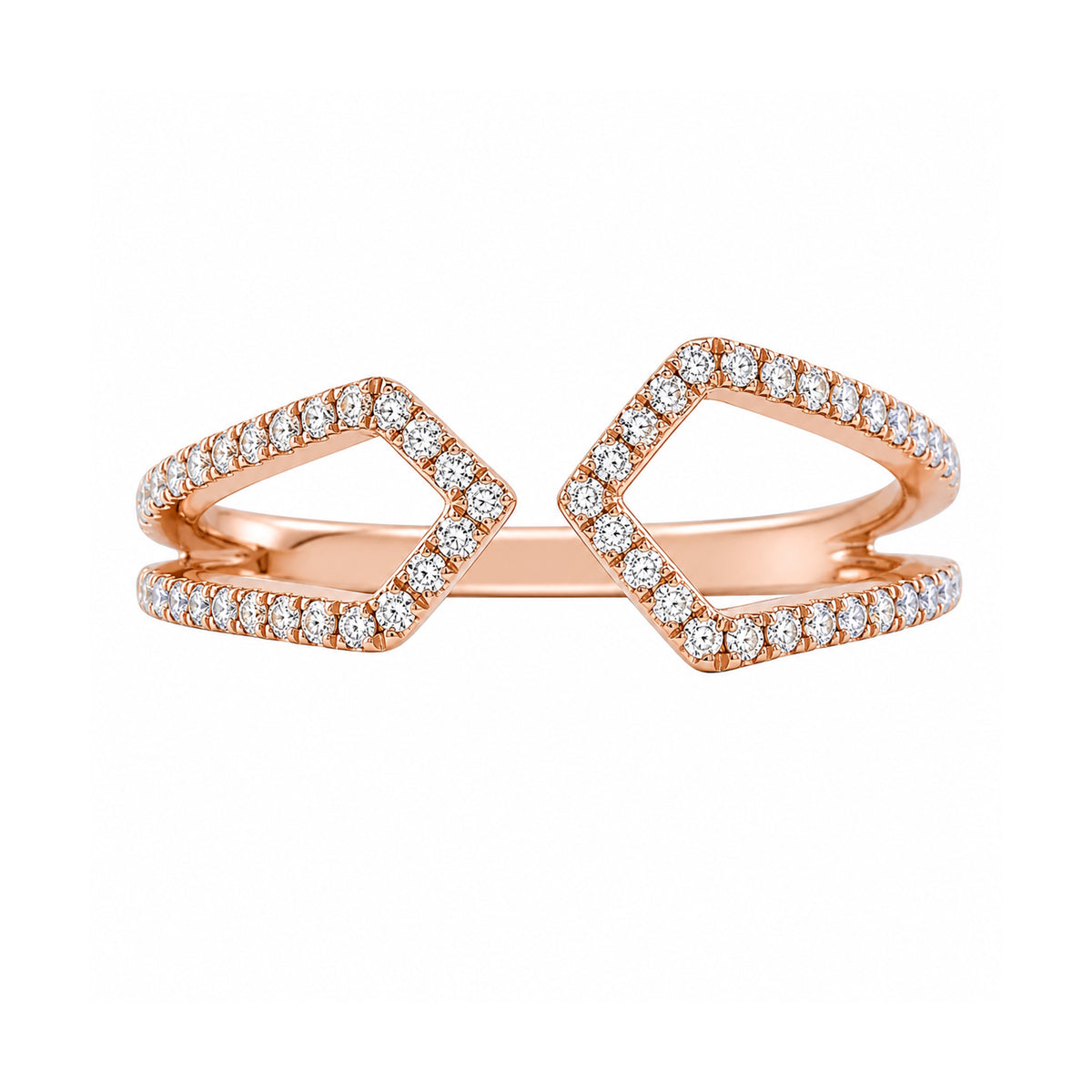 Andy Götz 18k Rose Gold Euclid Diamond Ring