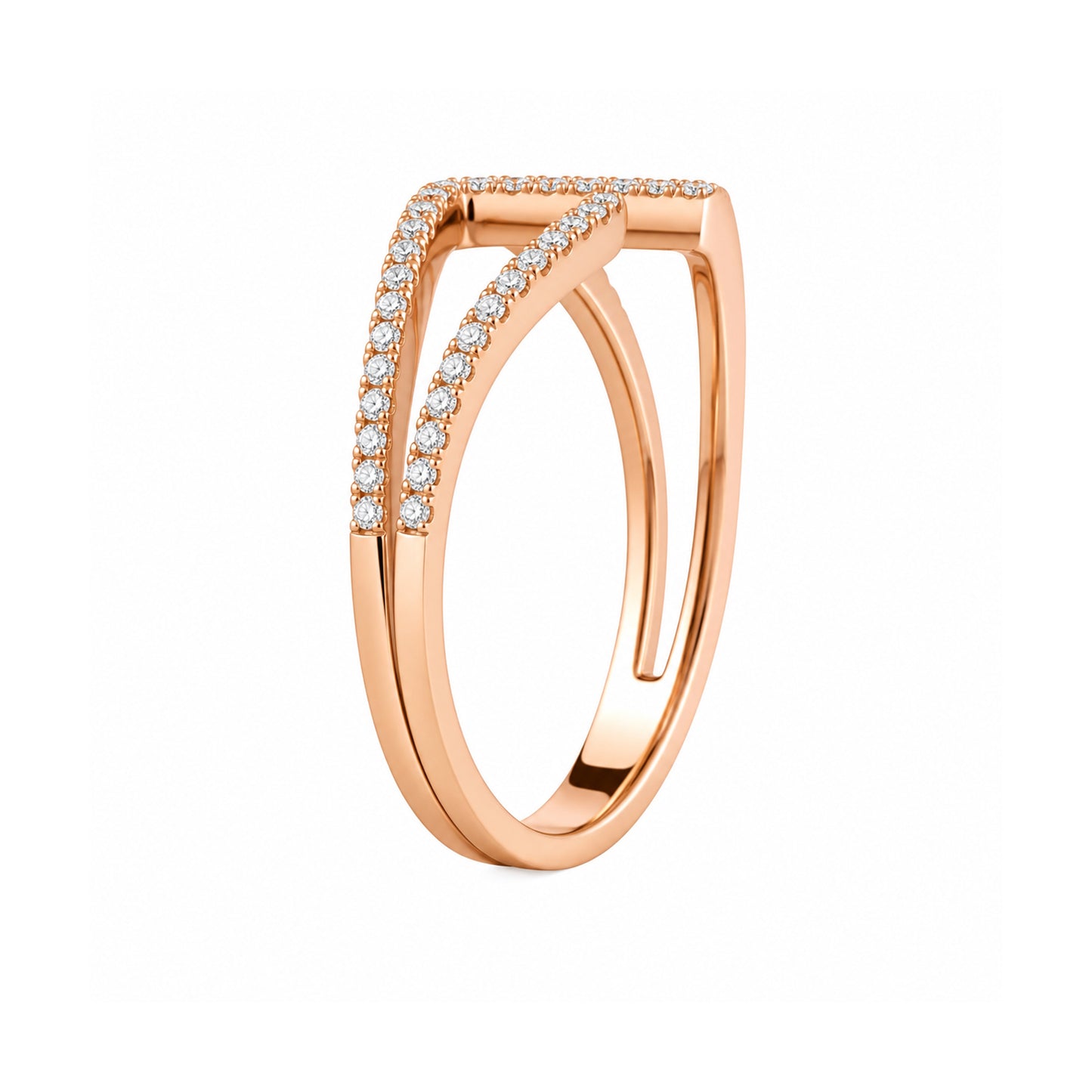 Andy Götz 18k Rose Gold Open Space Diamond Ring