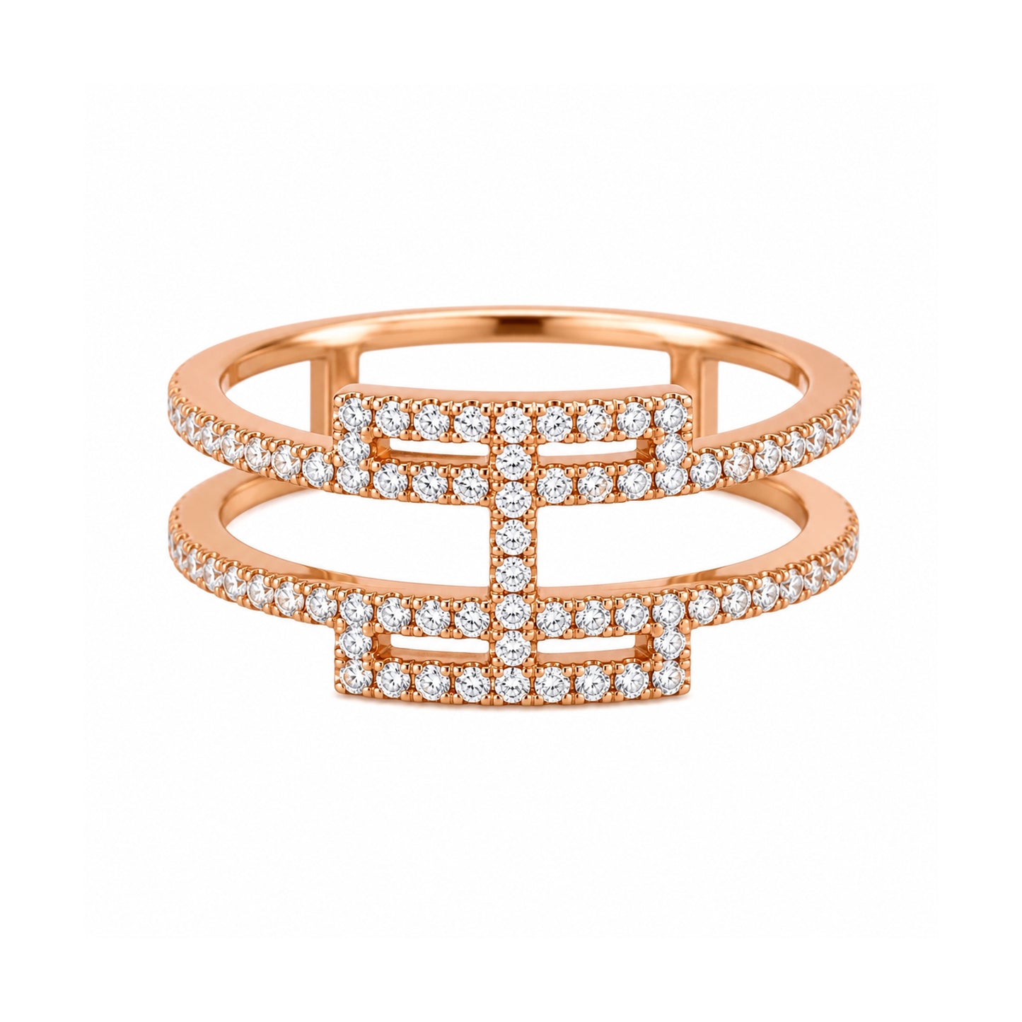 Andy Götz 18k Rose Gold Deco Diamond Ring