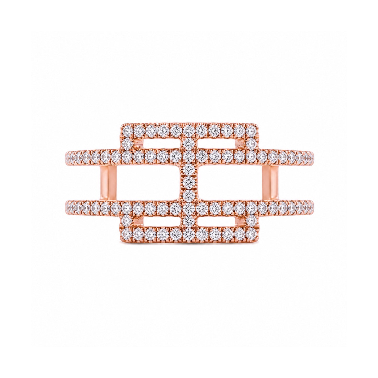 Andy Götz 18k Rose Gold Deco Diamond Ring