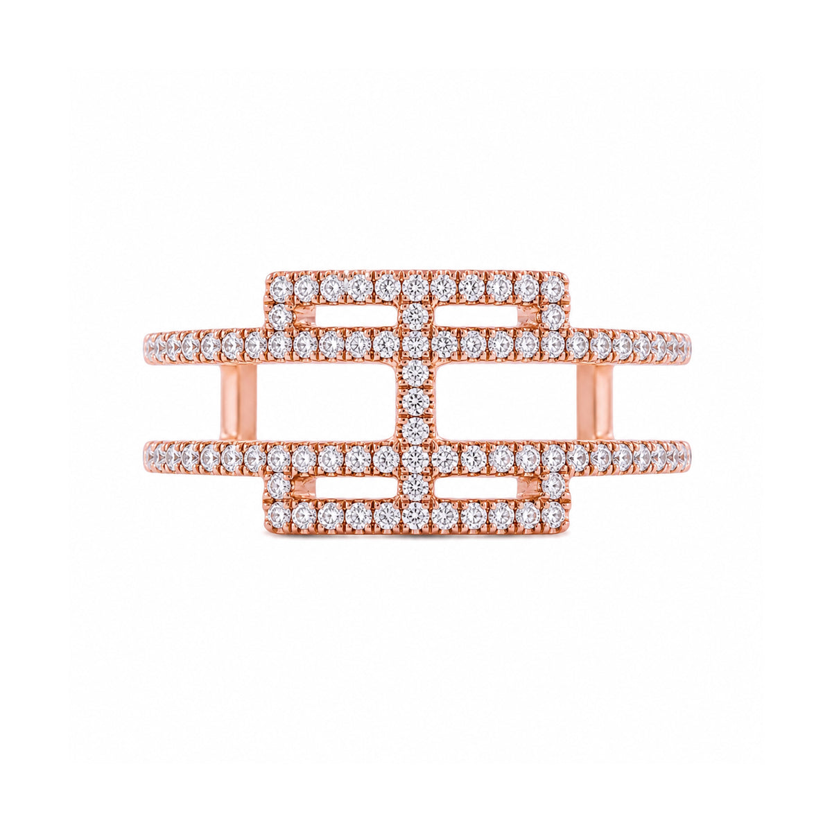 Andy Götz 18k Rose Gold Deco Diamond Ring