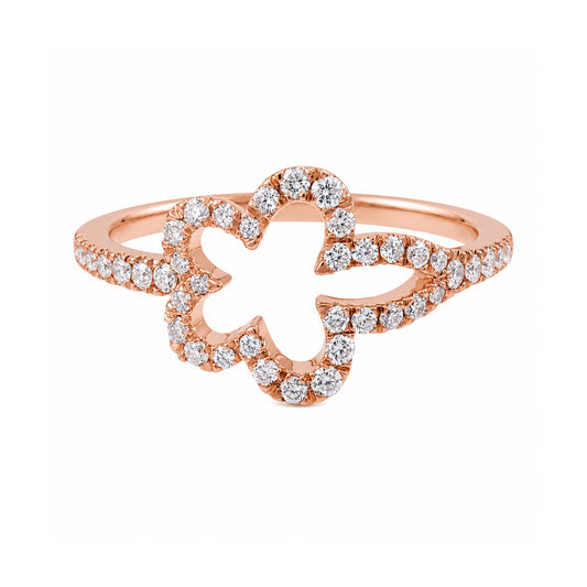 Andy Götz 18k Rose Gold Petal Diamond Ring