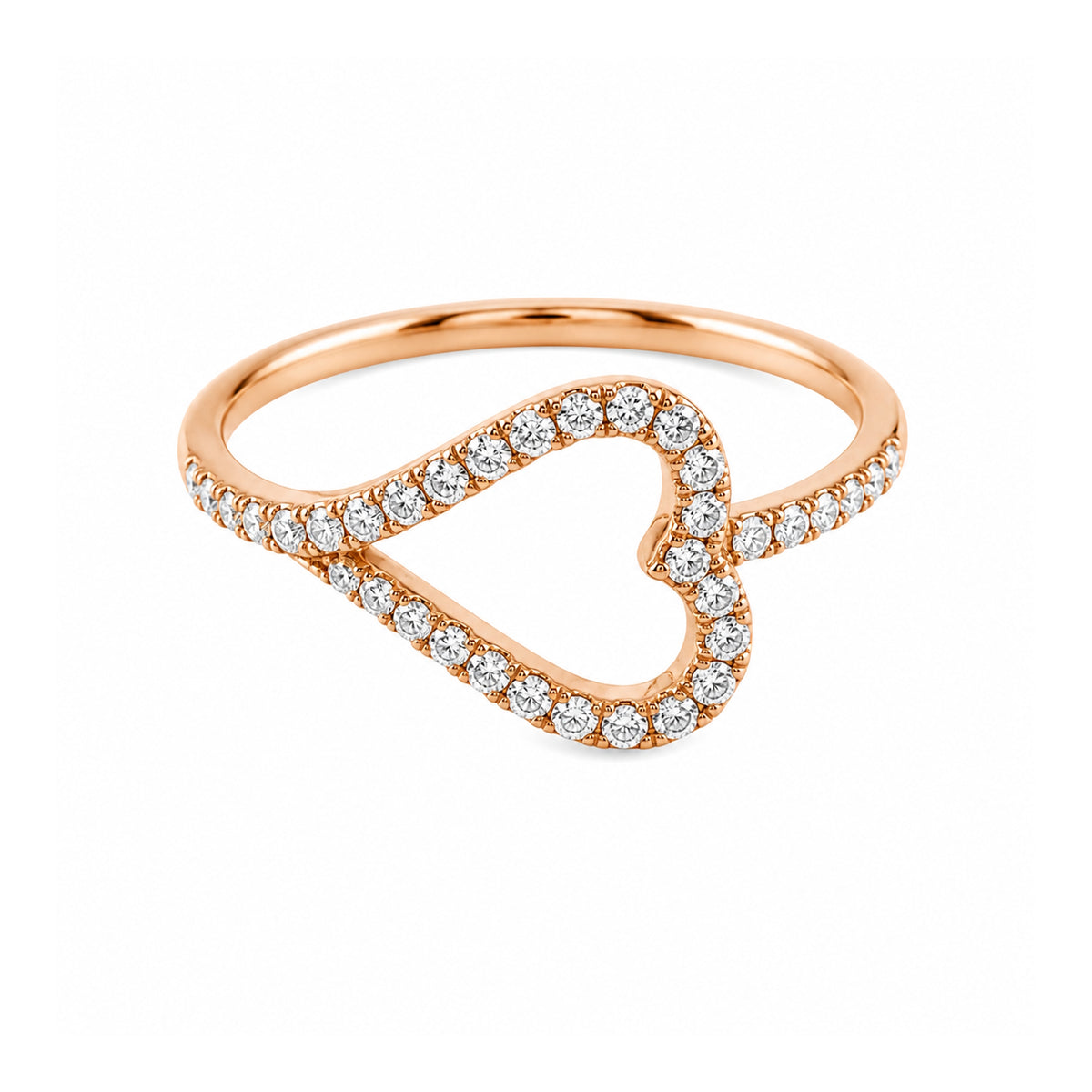 Andy Götz 18k Rose Gold Heart Diamond Ring