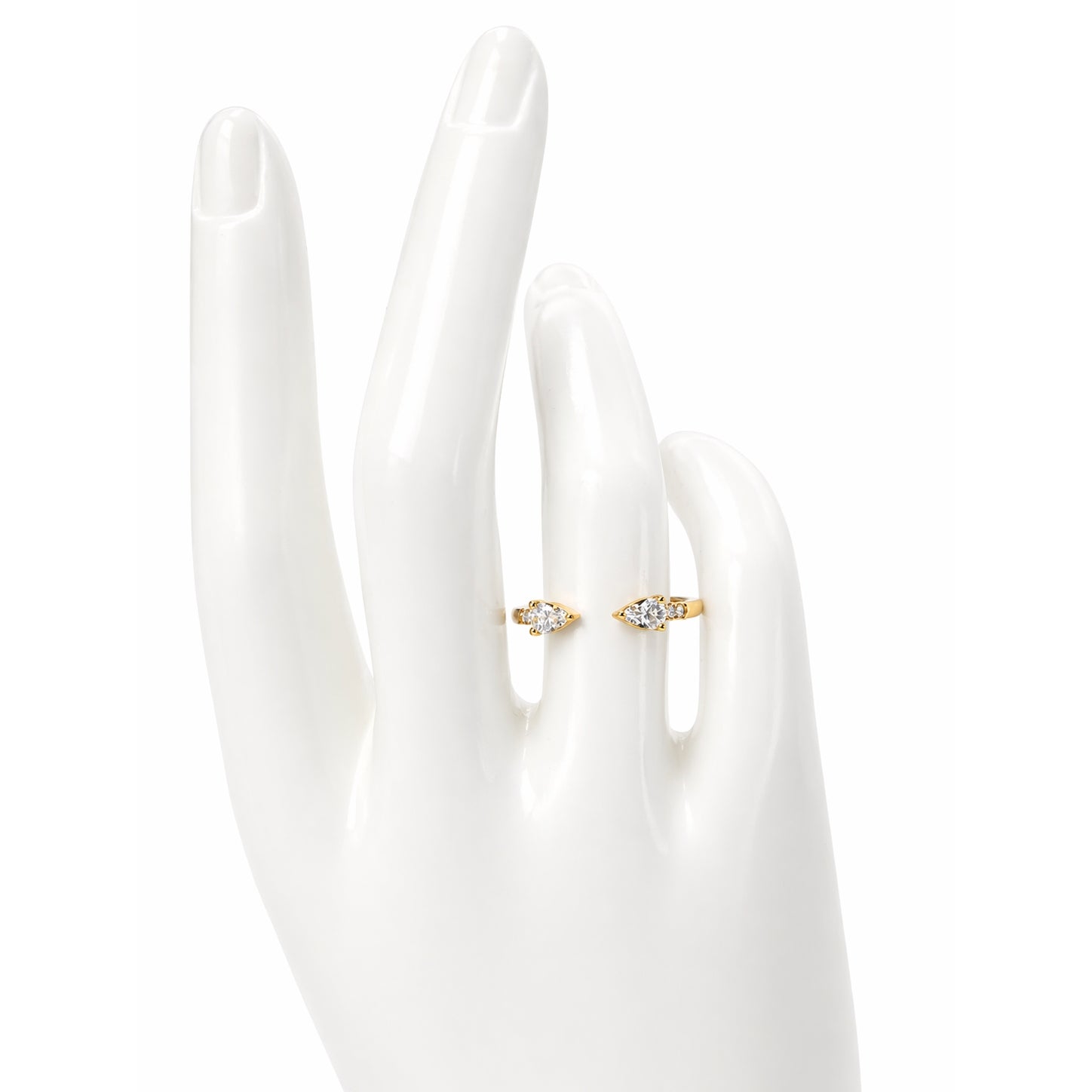 14k Open Ends Diamond Ring