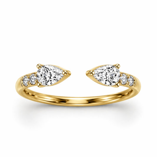 14k Open Ends Diamond Ring