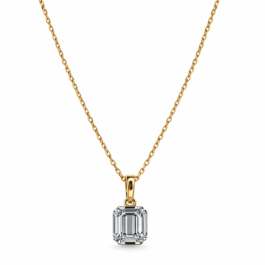 14K Diamond 0.33CT Square Pendant Necklace